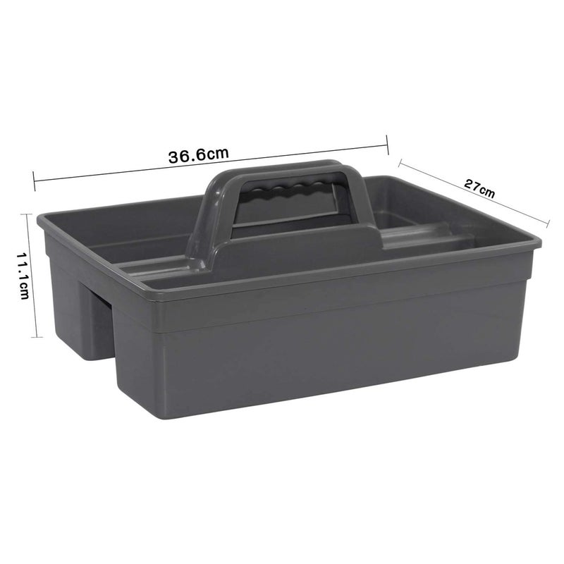 KR STORE ABS Plastic Bucket Plastic Tool Organizer with Handle for Cleaning Bathroom Floors Windows Grey - Image 3