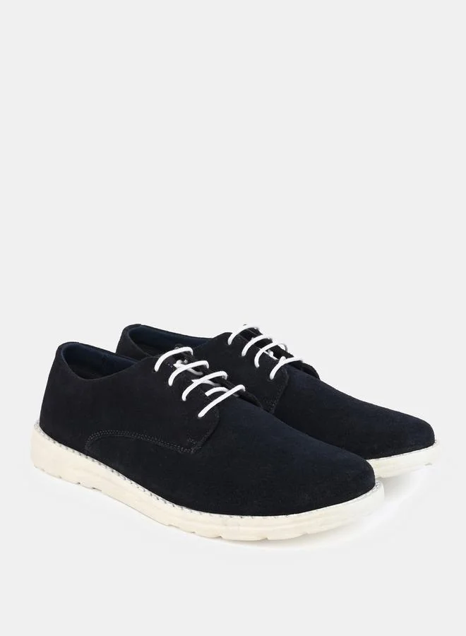 Styli Genuine Leather Lace Up Casual Shoes