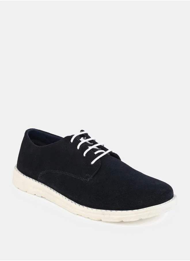 Styli Genuine Leather Lace Up Casual Shoes