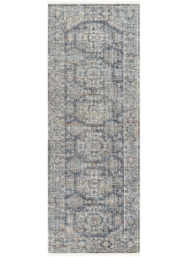 Surya Becki Owens X Surya Margaret Area Rug 2'7" X 7'3" Navy Taupe  - Image 3