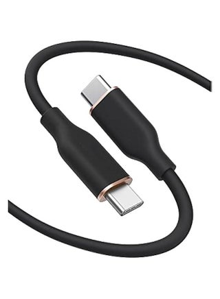 انكر كيبل USB C (60 واط 6 قدم) سلك شاحن من النوع C باورلاين III فلو سيليكون للشحن السريع لايفون 15/15 برو/15 برو ماكس ماك بوك برو 2020، ايباد برو 2020، ايباد اير 4، سامسونج جالاكسي S23 (اسود ميدناي - pzsku/Z8235E6D716E88655C4F9Z/45/_/1729230107/c313e530-903f-4ea6-8319-42147e854dc0