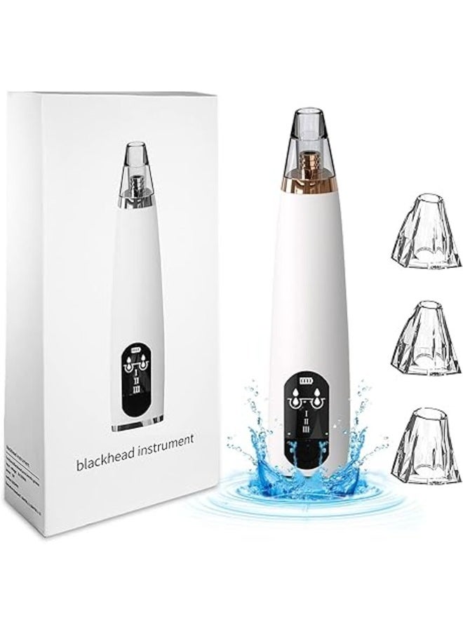 Generic Blackhead Pore Vacuum Cleaner, Facial Pore Cleaner Electric USB Rechargeable Acne Comedone Whitehead Extractor, with LED Display 3 Adjustable Suction Power, Suction Force for All Skin  - Image 1