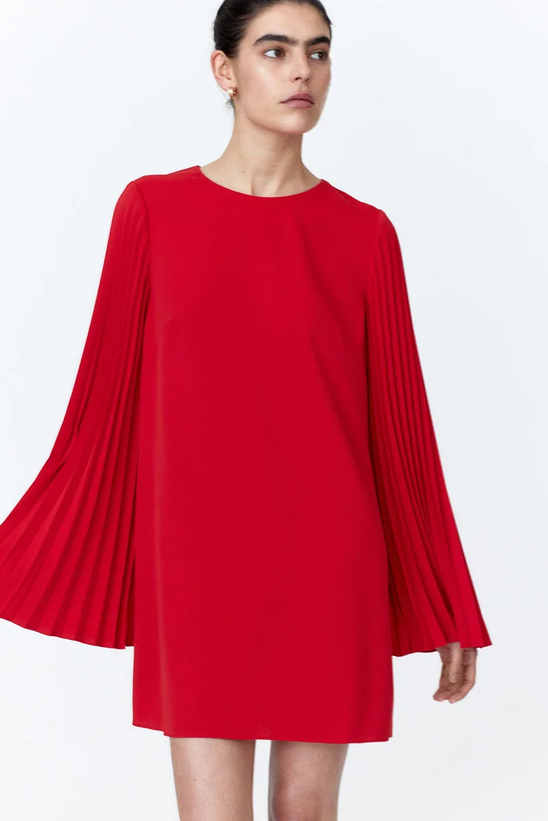 H&M Pleat-Sleeved Dress