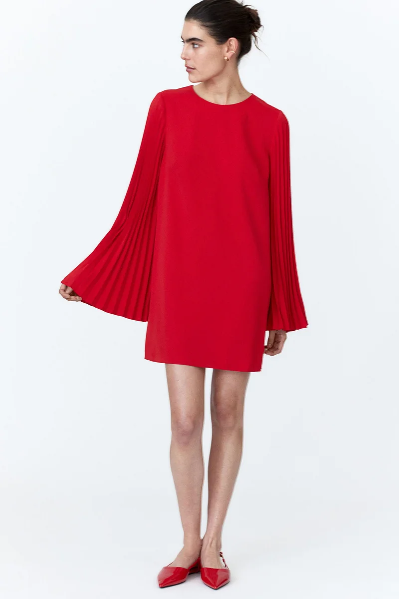 H&M Pleat-Sleeved Dress