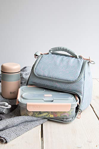 Built Insulated Lunch Bag with 'The Mindful' Design, Polyester, Grey/Pale Pink, 18.5 x 27 x 21 cm - Image 5