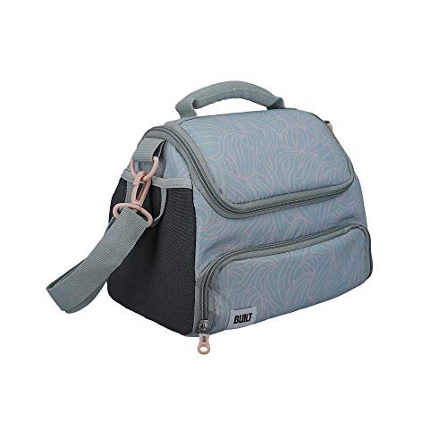 Built Insulated Lunch Bag with 'The Mindful' Design, Polyester, Grey/Pale Pink, 18.5 x 27 x 21 cm - Image 2