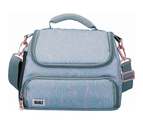 Built Insulated Lunch Bag with 'The Mindful' Design, Polyester, Grey/Pale Pink, 18.5 x 27 x 21 cm - Image 1