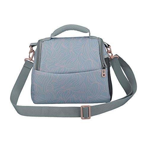 Built Insulated Lunch Bag with 'The Mindful' Design, Polyester, Grey/Pale Pink, 18.5 x 27 x 21 cm - Image 4