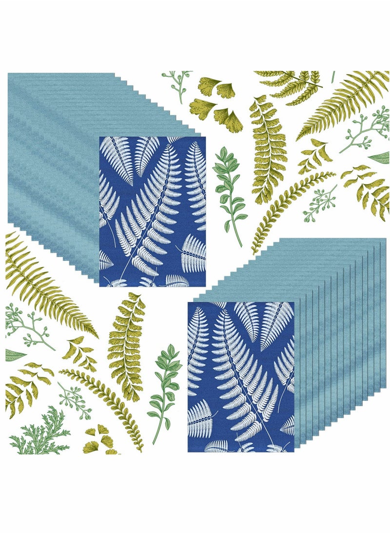 SYOSI - 32 Sheets A5 Cyanotype Paper, Sheets Sun Print Paper, Solar Drawing Paper Sensitivity Nature Printing Paper - Image 1