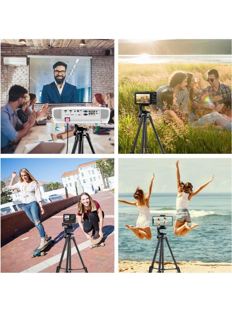 Tripod Flexible, 130cm Extendable Mobile Tripod Stand with Wireless Remote and Clip,Universal Aluminum Alloy Tripod for Video Selfie, Recording,Travel Camera Tripod Lightweight  - Image 5