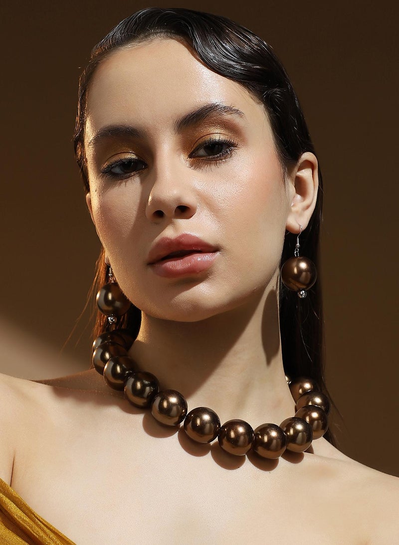 سوهي طقم مجوهرات كاكاو اصطناعي - Image 3