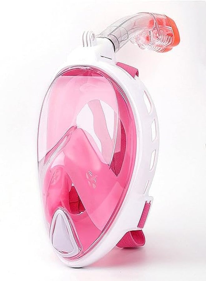 Olpad Snorkel Mask with Detachable Snorkeling Mask 180 Panoramic View Anti-Fog Anti-Leak Dry Top Set for Adult and Kids (Pink S/M) - Image 2