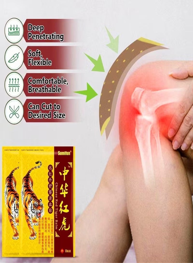 Sefudun Ultra Strength Tiger Balm Patches – Relieve Knee, Shoulder & Neck Muscle Joint Pain, 8 Each - Image 3