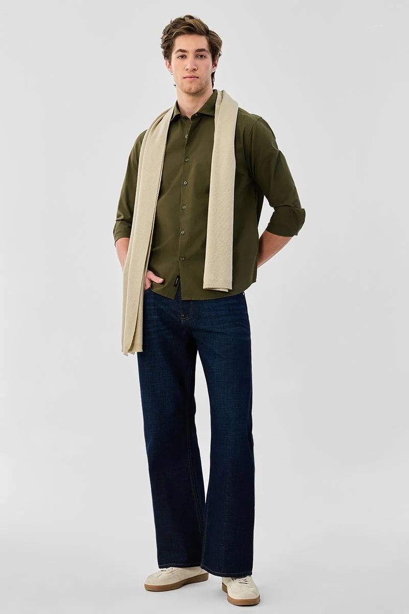 سنيتش قميص قطني % بقصة عادية