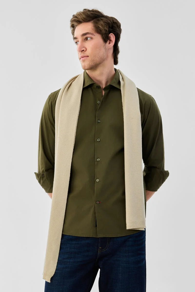 سنيتش قميص قطني % بقصة عادية