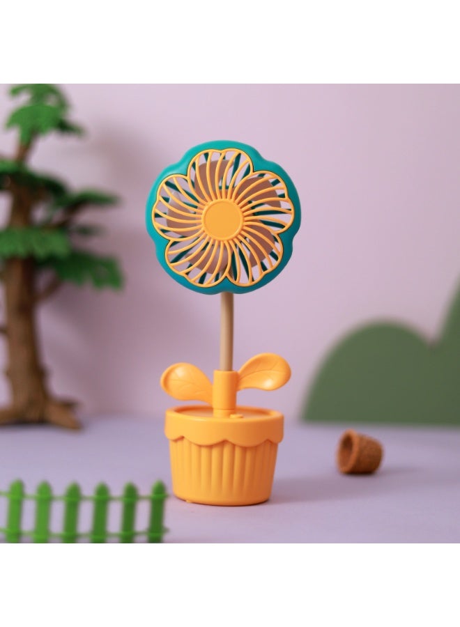 Nariele New USB Cute Flower Pot Shaped Small Fan