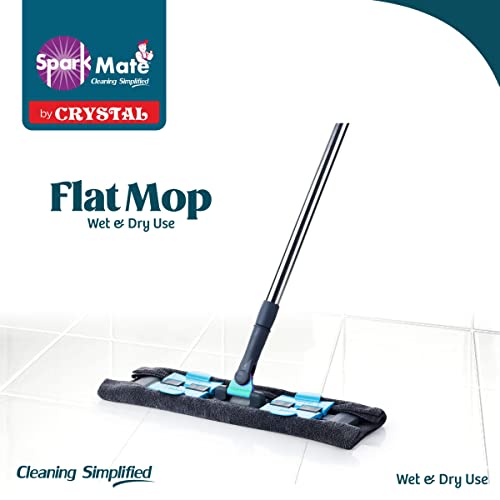 Sparkmate By Crystal Flat Microfiber Mop for Wet and Dry Cleaning, Detachable and Extendable Handle - Image 5