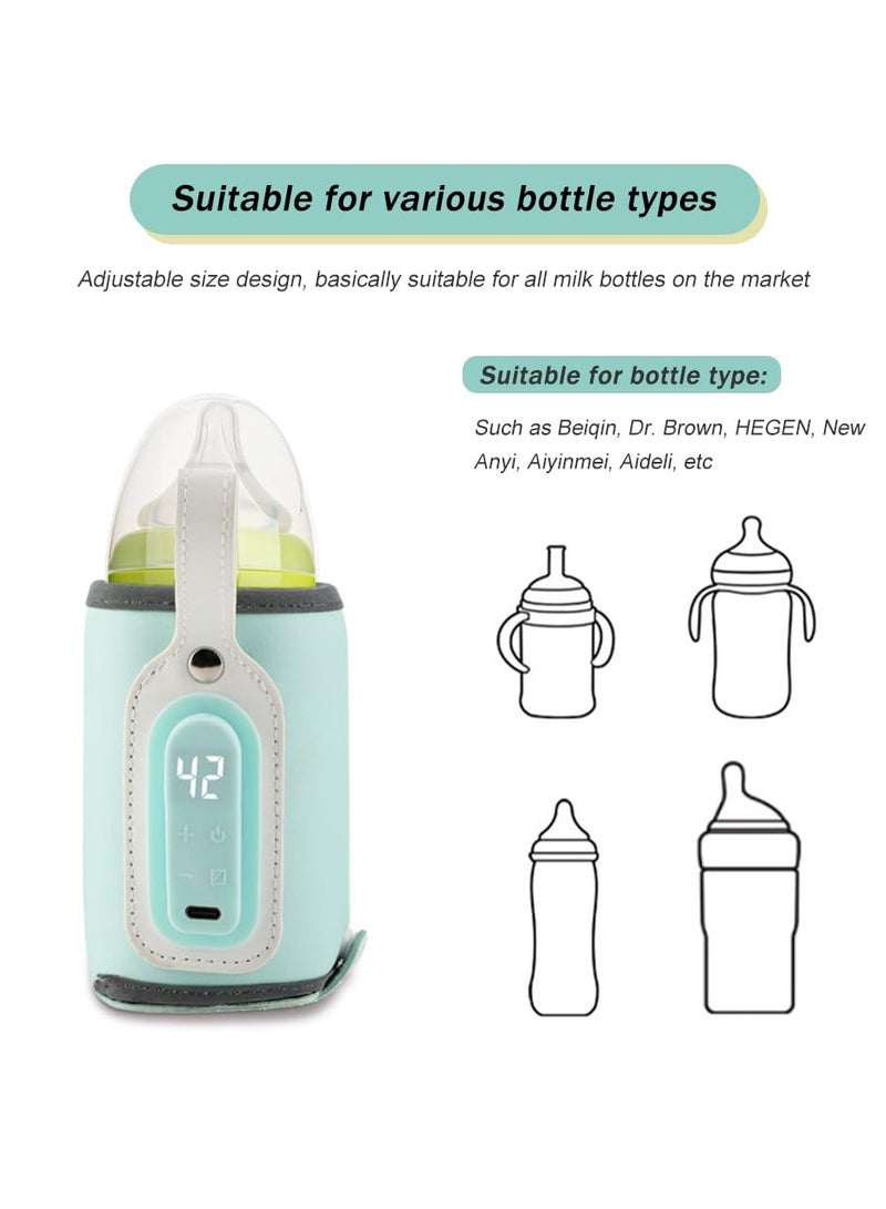 Portable USB Baby Bottle Warmer Adjustable Temperature Baby Food Warmer Breast Milk Warmer Bag  Heating Warmer Thermostat for All Bottles - Image 4