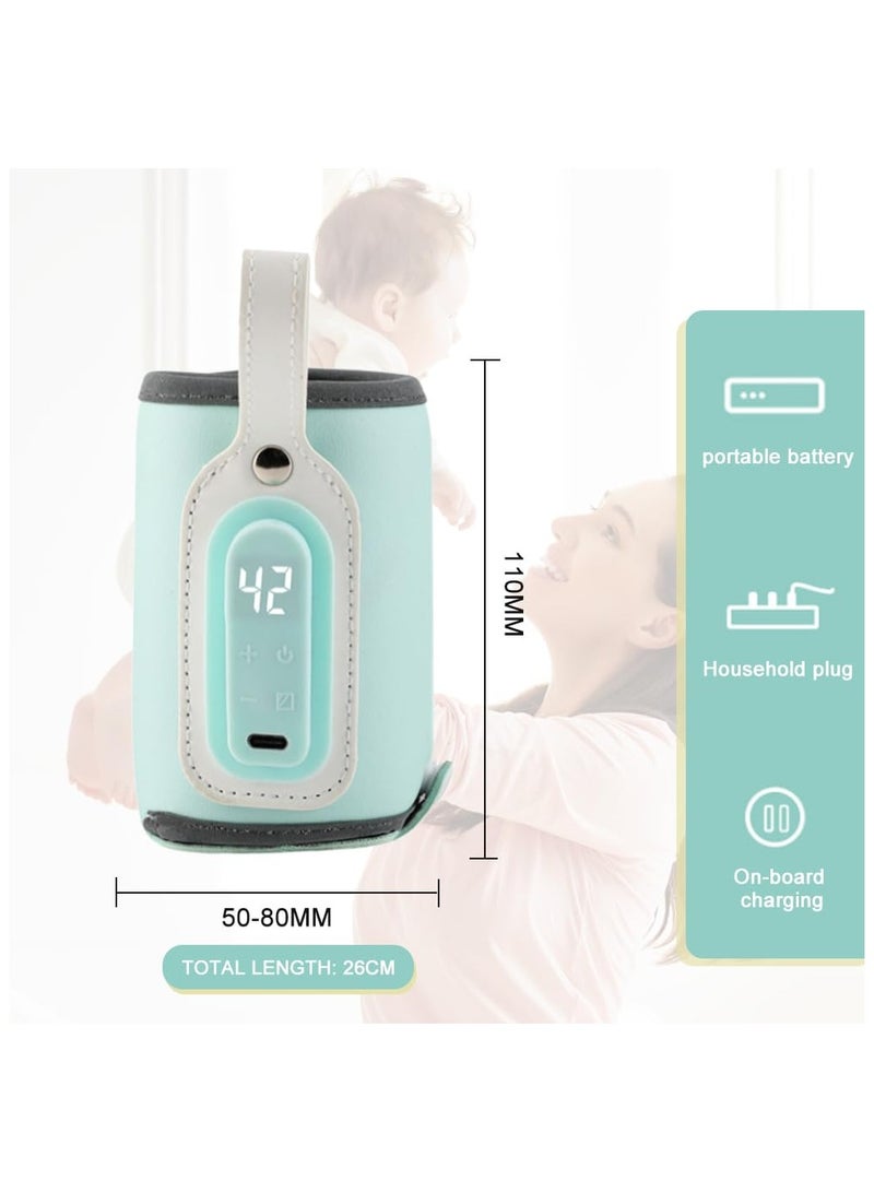 Portable USB Baby Bottle Warmer Adjustable Temperature Baby Food Warmer Breast Milk Warmer Bag  Heating Warmer Thermostat for All Bottles - Image 5
