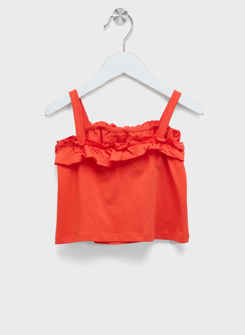 H&M 3-Pack Flounce-Trimmed Strappy Tops