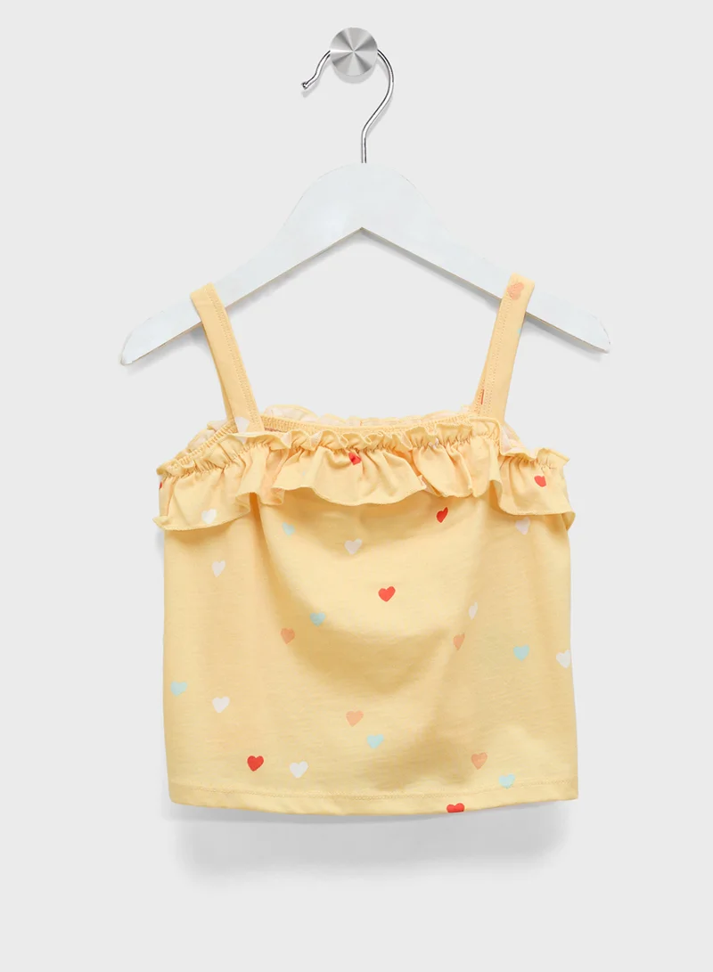 H&M 3-Pack Flounce-Trimmed Strappy Tops