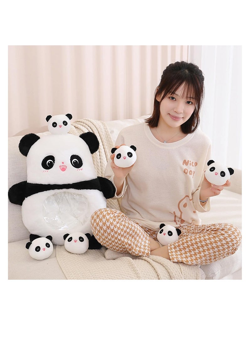 SYOSI Cute Panda Plush Pillow Toy, Removable Panda Stuffed Animal Snack Pillow, Soft Panda Plushie Animal Throw Pillow Dolls Gifts for Girls Boys, Panda Stuffed Animals, Soft Panda for Boys Girls Birthday - Image 1