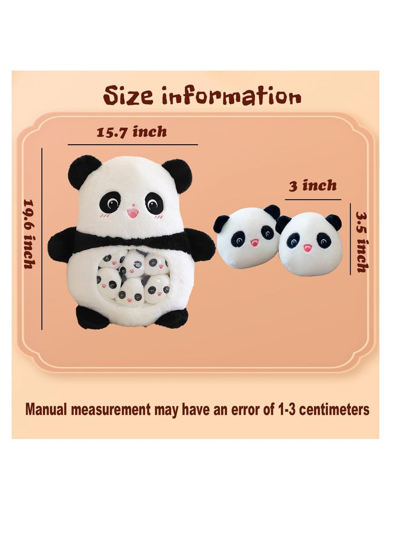 SYOSI Cute Panda Plush Pillow Toy, Removable Panda Stuffed Animal Snack Pillow, Soft Panda Plushie Animal Throw Pillow Dolls Gifts for Girls Boys, Panda Stuffed Animals, Soft Panda for Boys Girls Birthday - Image 5