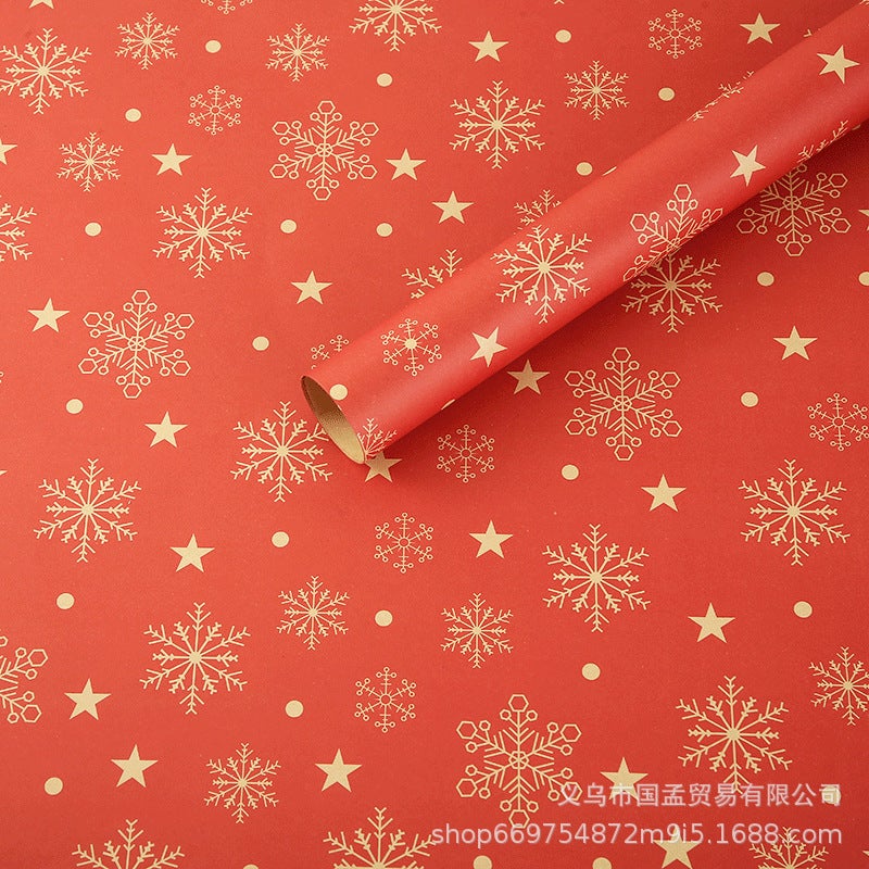 Wrapping Paper Christmas Birthday Gift Gift Gift Box Wrapping Paper Flowers Kraft Paper Wrapping Paper - Image 1