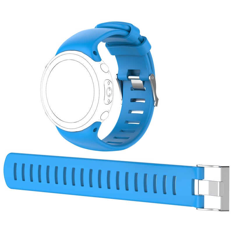erorex For Sunnto D4 / D4I Novo Diving Watch Silicone Watch Band With Extension Strap(Sky Blue) - Image 1
