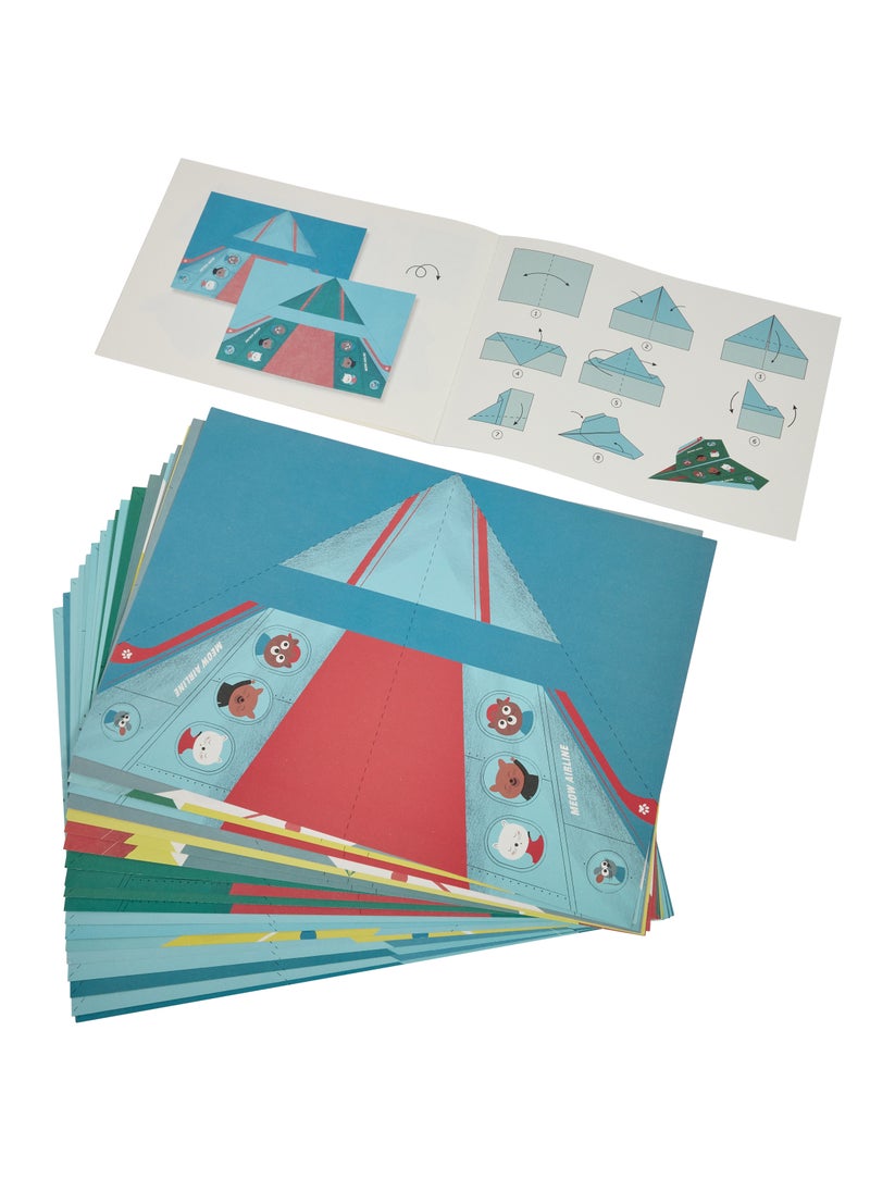 Eurekakids Origami Kit Aeroplanes - 20 sheets | Educational Toy for Toddler and Kids | Arts and Crafts | Ideal for Traveling or Trips | Includes Step by Step Visual Instructions | For 6Y+