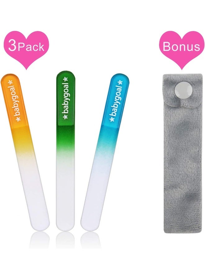 Babygoal Newborn Nail File Baby Nail Files 3 Pack with a Pouch - Image 2