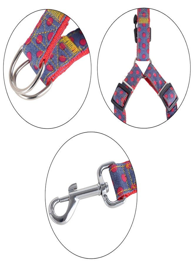 KUTKUT Harness and Leash Sets -Reflective Adjustable Lengths Sustainable and Eco-Friendly Cotton, Perfect for Leash & Harness Waliking€“ (Size: M, Adjustable Chest: 35-50cm) - Image 2