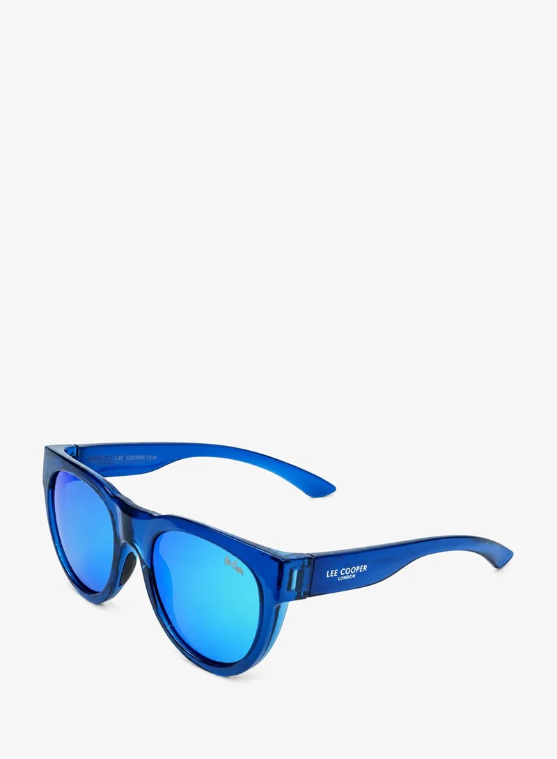 Polarized Sunglasses Blue Frame Mirrored Blue Mirror Lens 54mm  - LCM10739C3