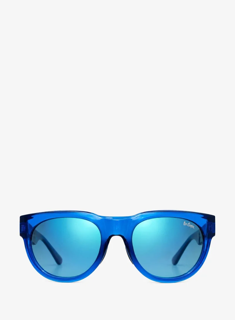 لي كوبر Polarized Sunglasses Blue Frame Mirrored Blue Mirror Lens 54mm  - LCM10739C3