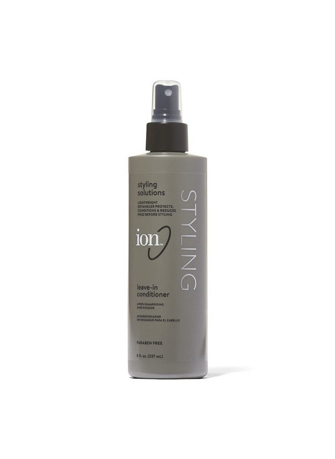 ION Ion Styling Leave In Conditioner Spray 8 Fl Oz Dry Brittle Or Coarse Hair Antifrizz Detangling Paraben Free  - Image 2