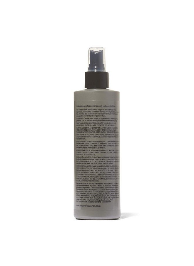 ION Ion Styling Leave In Conditioner Spray 8 Fl Oz Dry Brittle Or Coarse Hair Antifrizz Detangling Paraben Free  - Image 3