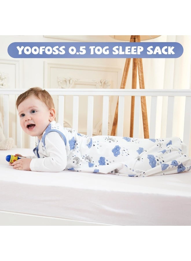 Yoofoss Baby Sleep Sack Wearable Blanket for Babies 100% Cotton 2-Way Zipper TOG 0.5 Toddler Sleeping Sack 3 Pack, Comfy Lightweight Sleep Sacks - pzsku/Z8236AF9EF15FA08E6477Z/45/_/1738047974/f46f8075-c0c7-4449-a360-f9b17f068100