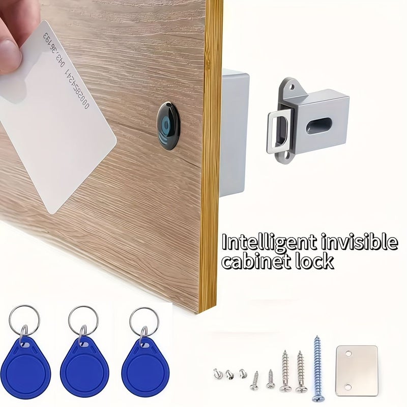 White Smart Drawer Electronic Lock for Cabinet Wardrobe Sensor Hidden Door - Image 5