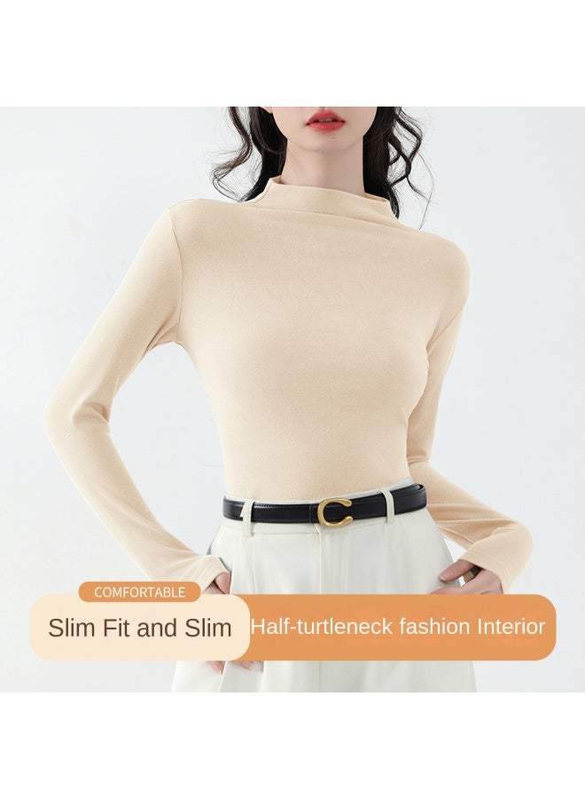 Baleno Semi-turtleneck Fashionable Base Layer, Women's Autumn Warm Stretch Comfortable Slim-fit Slimming Basic Versatile High-end Feel - Image 2