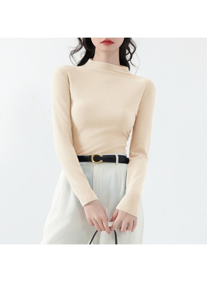 Baleno Semi-turtleneck Fashionable Base Layer, Women's Autumn Warm Stretch Comfortable Slim-fit Slimming Basic Versatile High-end Feel - Image 5