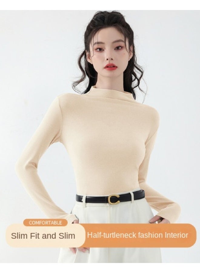 Baleno Semi-turtleneck Fashionable Base Layer, Women's Autumn Warm Stretch Comfortable Slim-fit Slimming Basic Versatile High-end Feel - Image 1