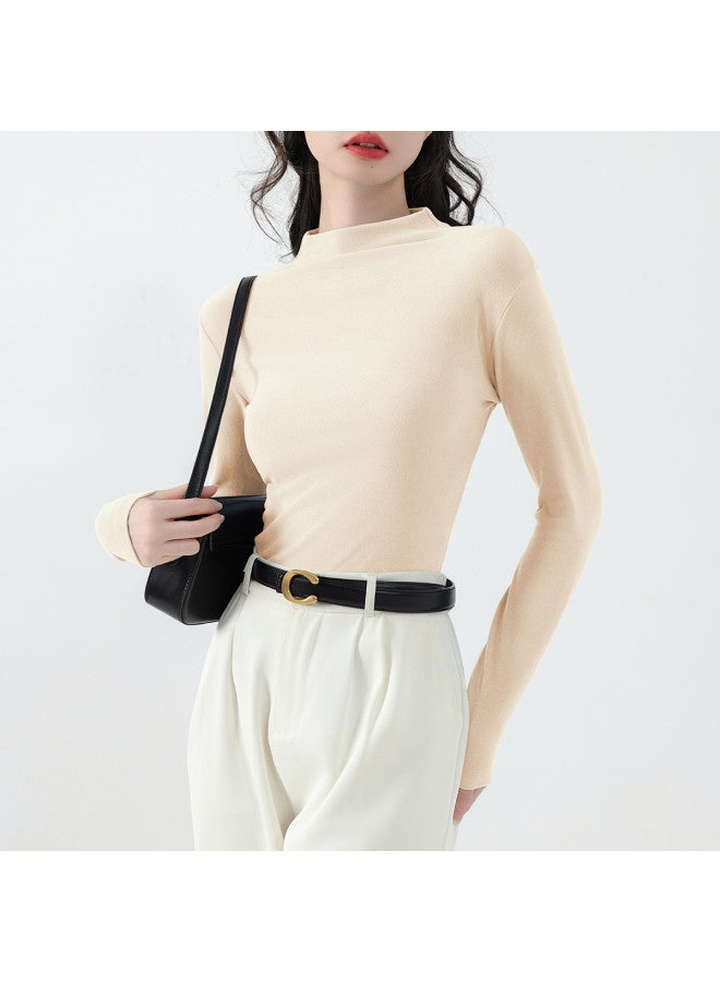Baleno Semi-turtleneck Fashionable Base Layer, Women's Autumn Warm Stretch Comfortable Slim-fit Slimming Basic Versatile High-end Feel - Image 4