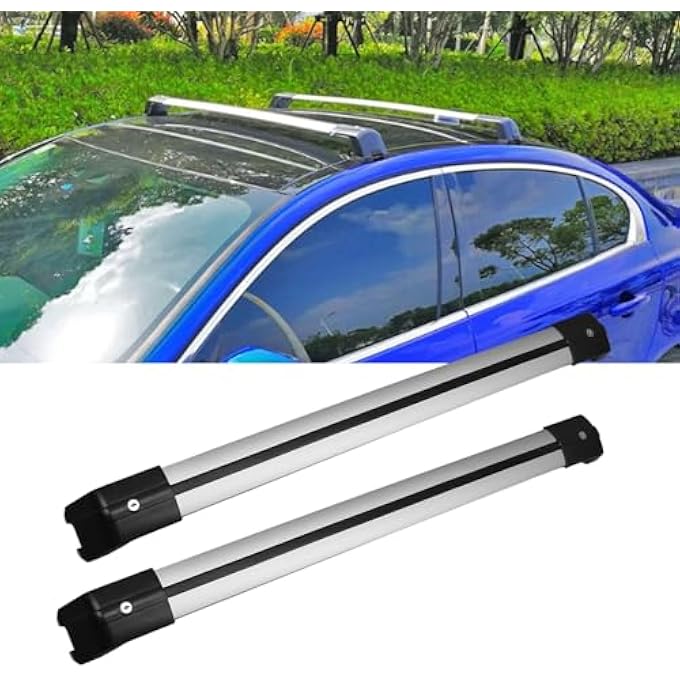 rayihni حامل سقف السيارة المتقاطع من الألمنيوم المتين يحمل بأمان 330.7 رطل للرحلات السياحية - Image 3