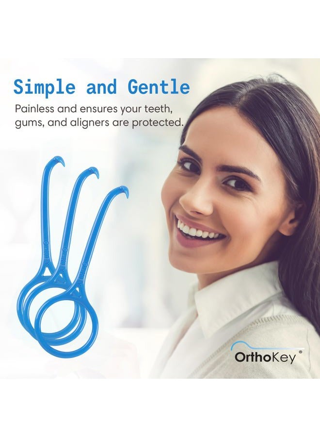 OrthoKey Clear Aligner Removal Tool - Invisible Removable Braces - QTY 4 Blue - Image 4