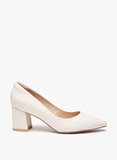 سيليست Women's Solid Slip-On Pumps with Block Heels