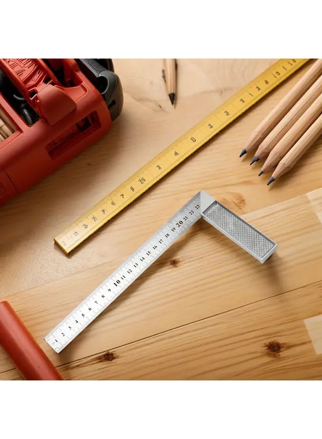 300mm Aluminum Alloy Angle Square Ruler Dual Scale Precision Measuring Tool - Image 1