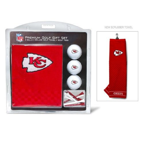 Team Golf NFL Kansas City Chiefs Embroidered Golf Towel, 3 Golf Ball, and Golf Tee Set Gift Set Embroidered Golf Towel, 3 Golf Balls, and 14 Golf Tees 2-3/4" Regulation, Tri-Fold Towel 16" x 22" & 100% Cotton - Image 2