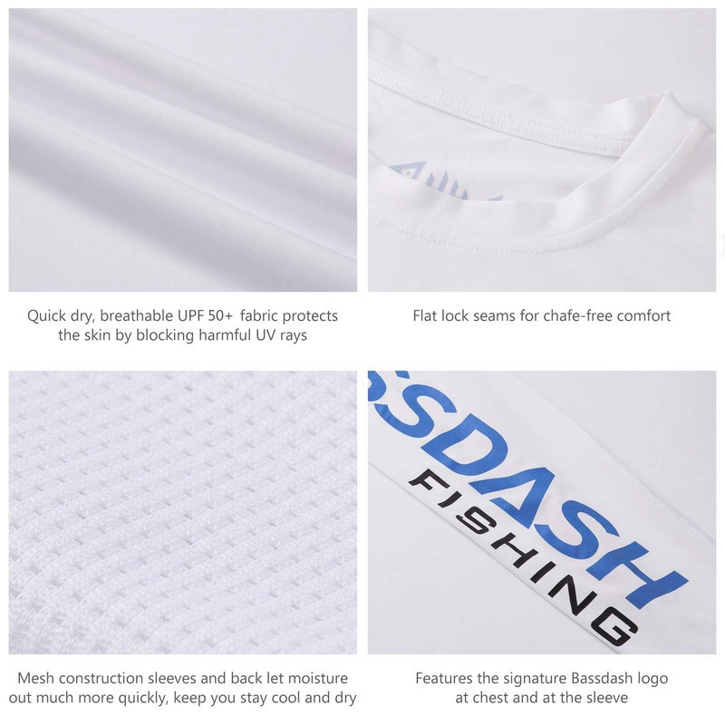 BASSDASH Fishing T Shirts for Men UV Sun Protection UPF 50+ Long Sleeve Tee T-Shirt - Image 5
