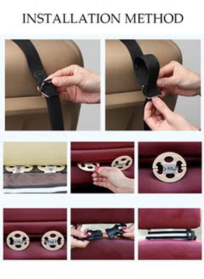 Baby Safety Seat, Kids‘ Safety Seats Cover, Easy Folding Car Seat, Auto Car Auxiliary Safety Seat, Portable Travel Booster Seat, Five-Point Adjuster for Child Travel  - Image 2