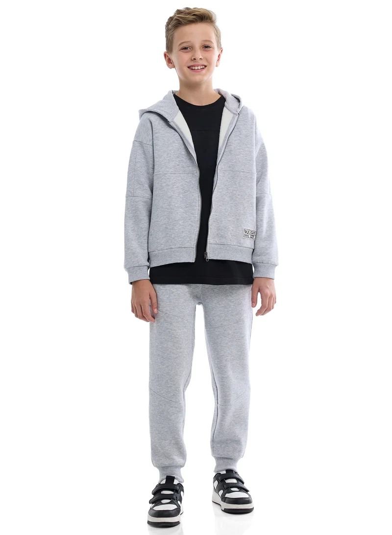 victor and jane Boys Hoodie Set | Stylish Zip-Up &amp; Joggers